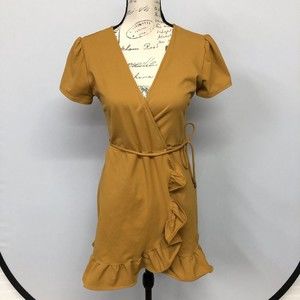 NWT Donna Mizani Women Madison Wrap Dress  Ruffle Hem Dress Size Medium M022 -9